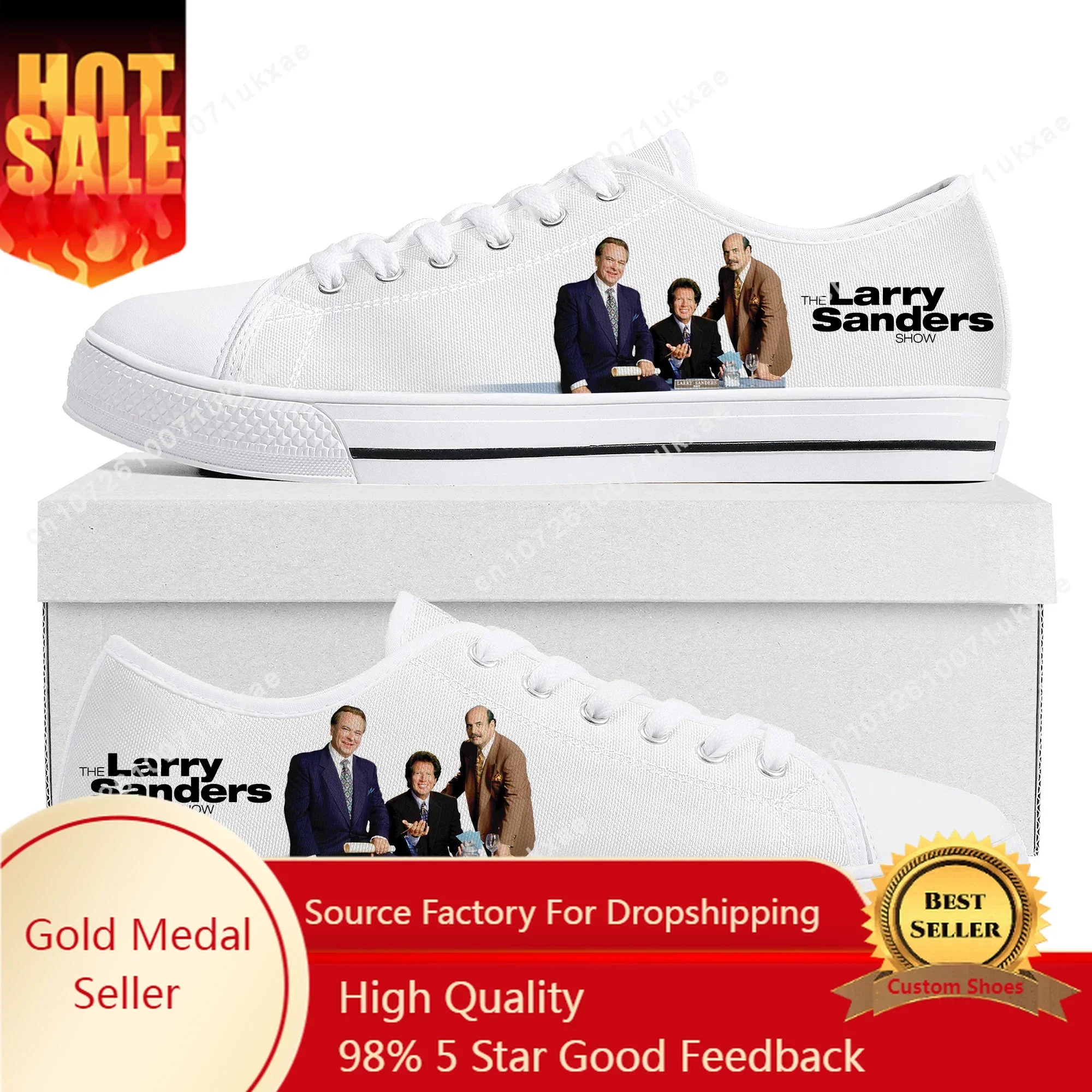 

Larry Sanders Show Low Top Sneakers Mens Womens Teenager High Quality Canvas Sneaker couple Casual Shoes Custom Made DIY Shoe