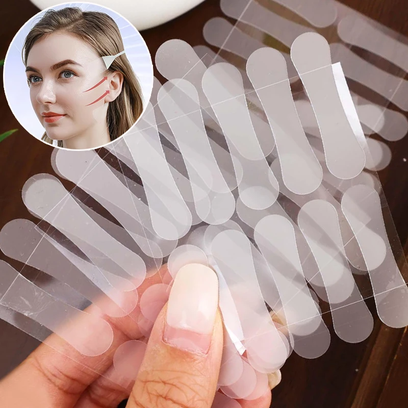 

40pcs V-shaped Invisible Facial Lift-tape Strong Good Breathable Suitable for Cosplay Makeup Tools Soft Facial Slimming Patches