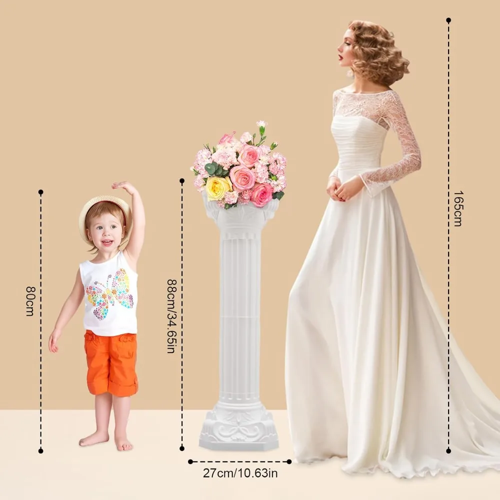 

Roman Wedding Column Stand Plastic Greek Column Statue Plant Stand Elegant Wedding Event Party Decorative Column Pedestal