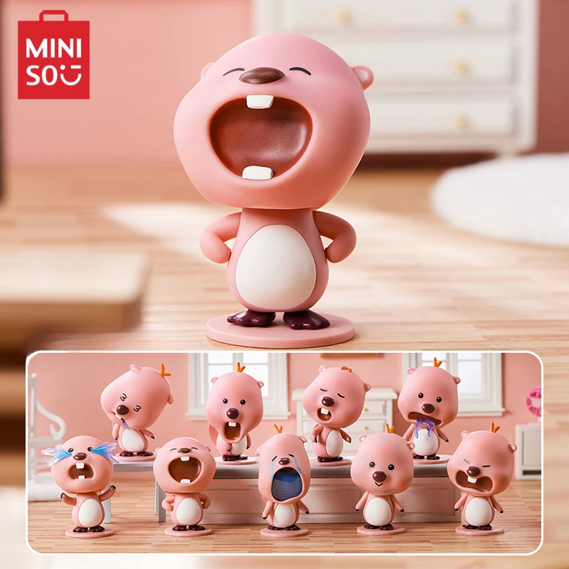 

MINISO Blind Box Loopy Funny Shaking Head Series Doll Model Desktop Ornament Car Decoration Birthday Gift Children's Toy Genuine