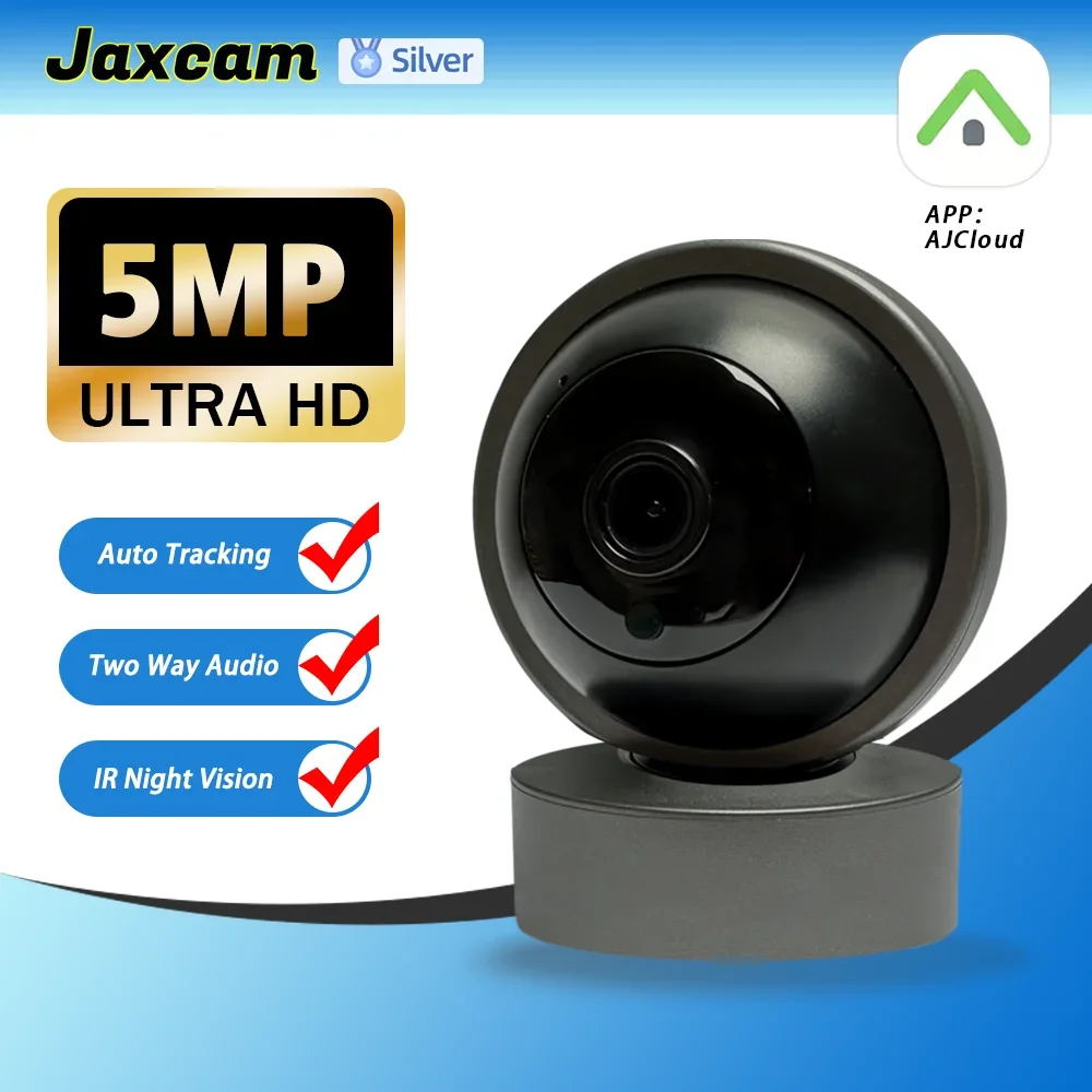 Tuya 5MP Mini Indoor Wifi Camera IR Nachtzicht Mobiele telefoon 360 ° Tracking PTZ-bewakingscamera Babyfoon Beveiligingscamera