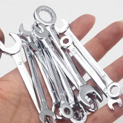 1PC Metric Mini Wrench Dual-use Plum Blossom Open End Wrench Small Automobile Industry Combination Spanner Hand Tools