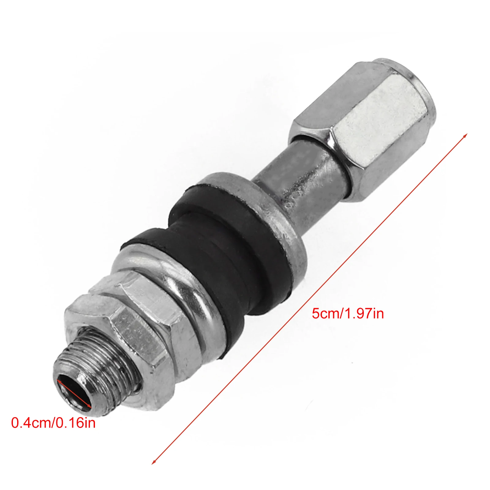 Bolt Screw On Valve TR48e Valve Stem Stainless Steel Leak Prevention Long-lasting Color Silver Racing Applications