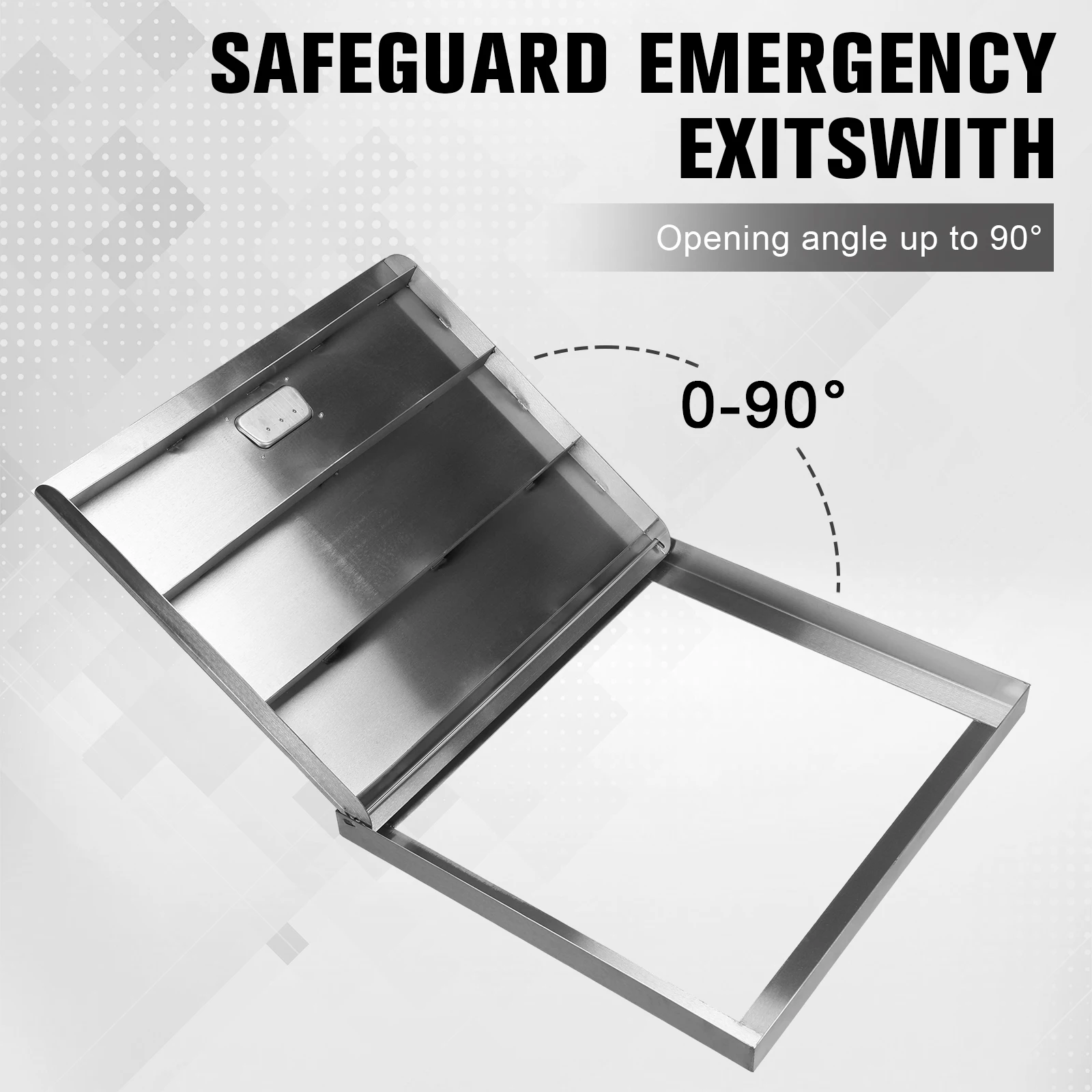 

Крышка люка для инспекции из нержавеющей стали 26.97x23.62 дюйма, сверхпрочная металлическая смотровая крышка с ручкой для подъездных путей, бетонных покрытий и дворов