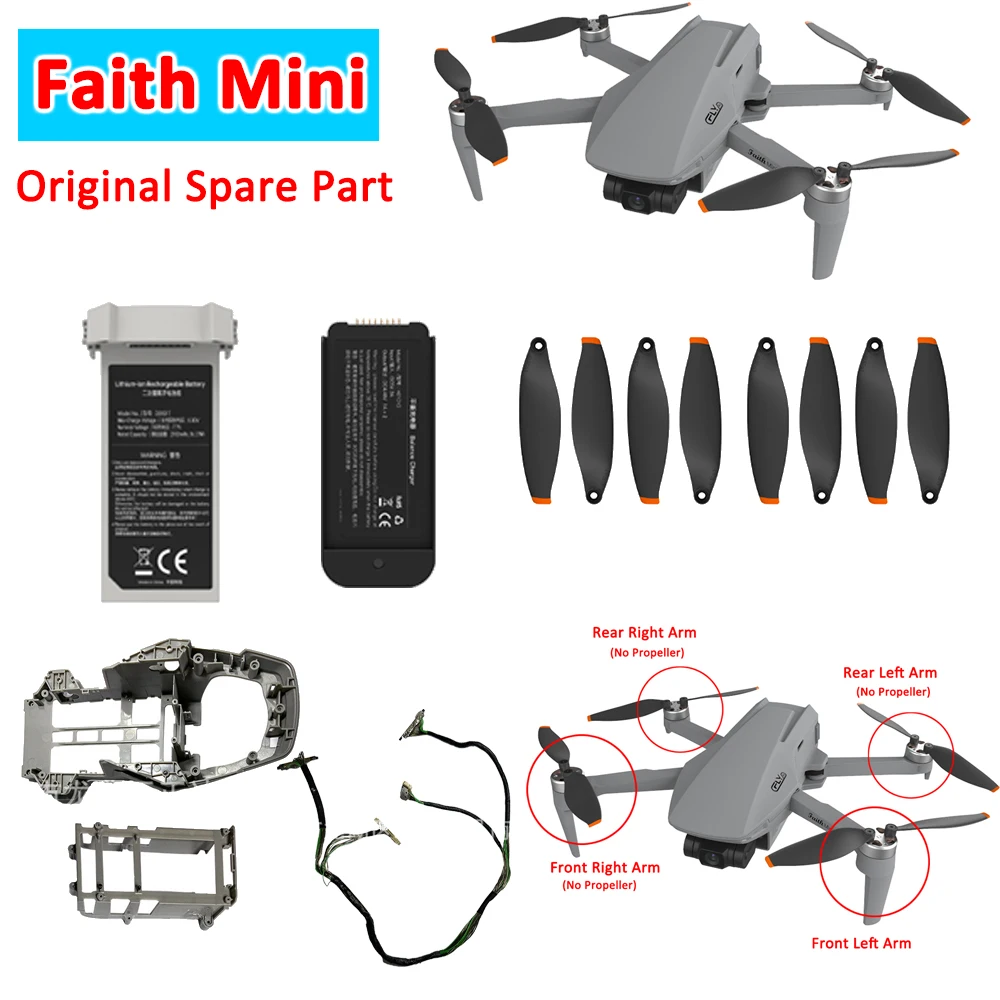 CFLY FAITH MINI Drone oryginalna część zamienna łopata śmigła/bateria/ładowarka/śmigło silnik/linia koncentryczna/rama nadwozia itp.