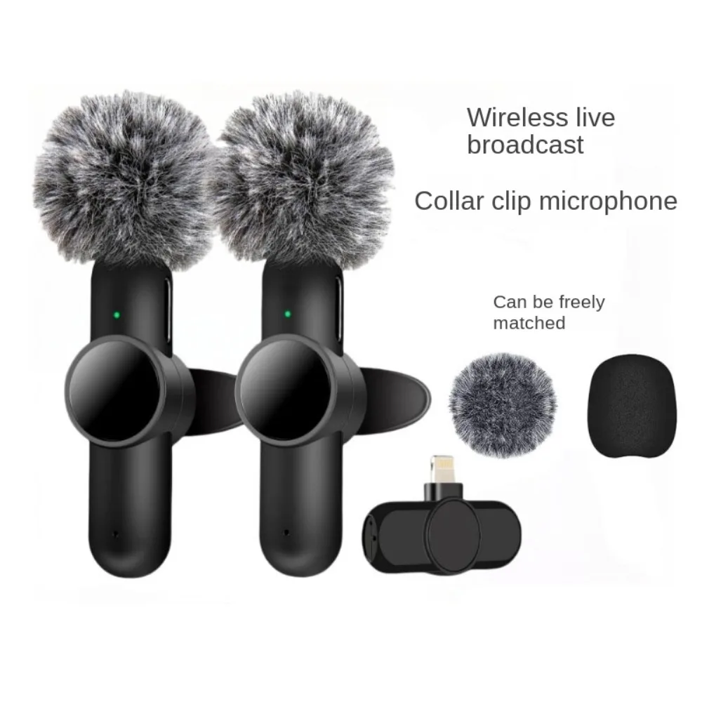 Type-C Mic K3 Mini Lavalier Microphone Noise Reduction Professional Mini Lapel Mic Black Portable Wireless K3 Microphone