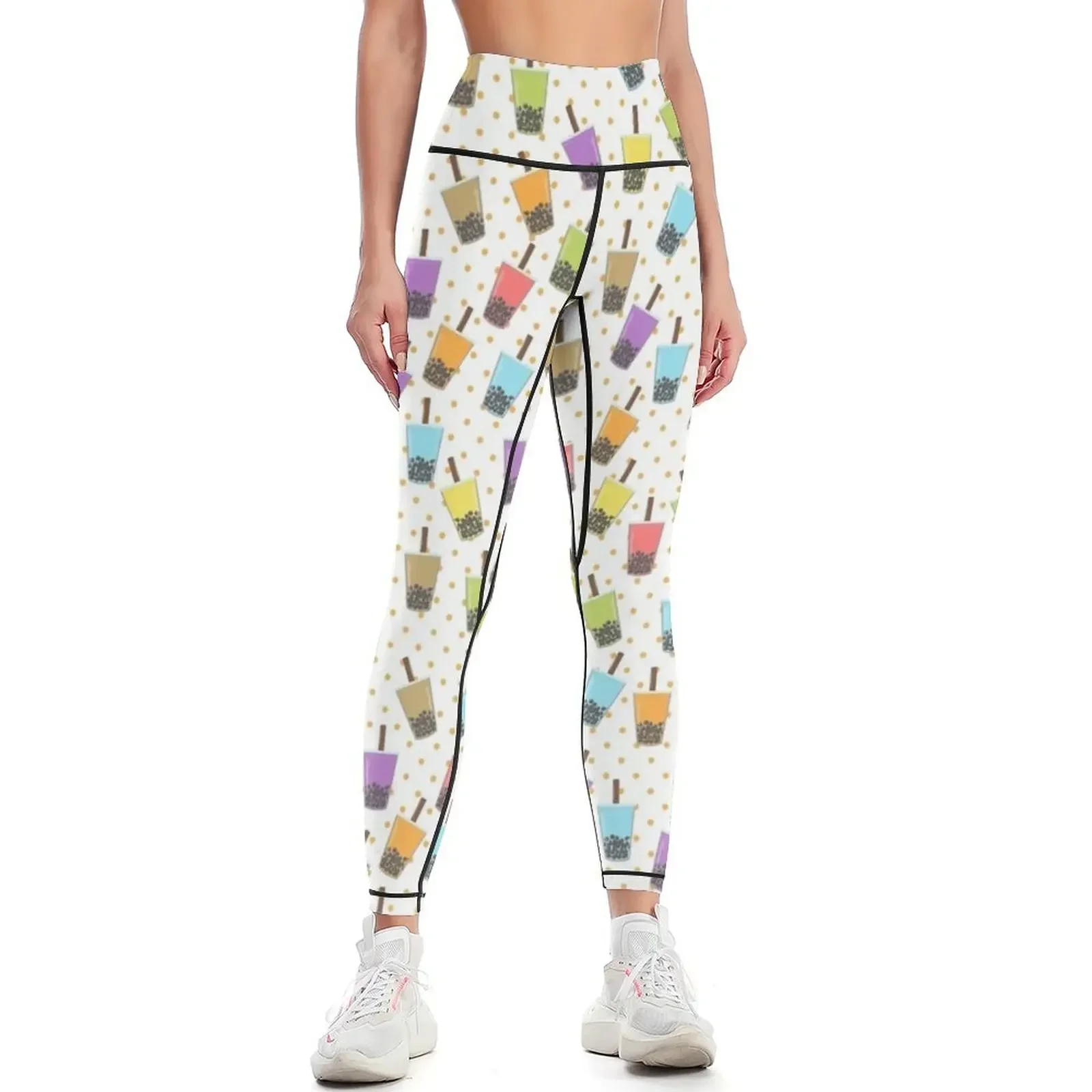 

Green Tea Boba And Taro And Milk Tea Leggings Sportswear woman gym workout shorts gym womans Womens Leggings