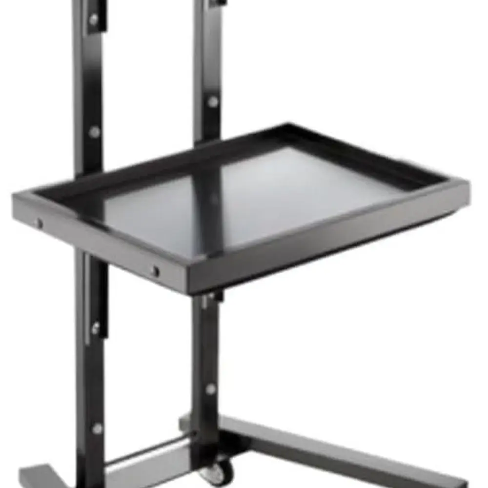 

2-уровневая складная тележка из нержавеющей стали с колесами, черная, тележка для хранения 40x30x86 см