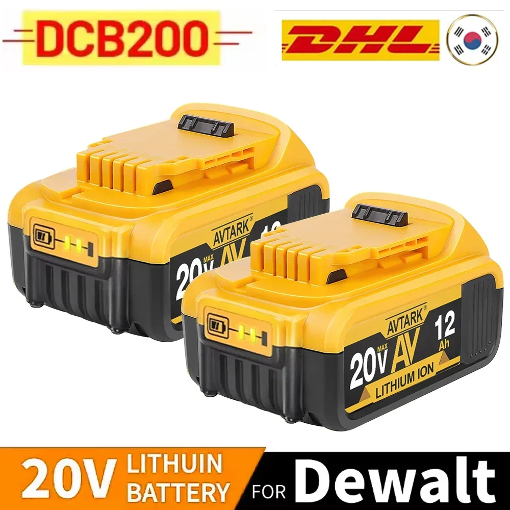 

New 100% Original 12000mAh 20V for Dewalt Power Tool Battery DCB206 20V 12.0Ah Battery DCB206 20V Battery DCB205 DCB204-2