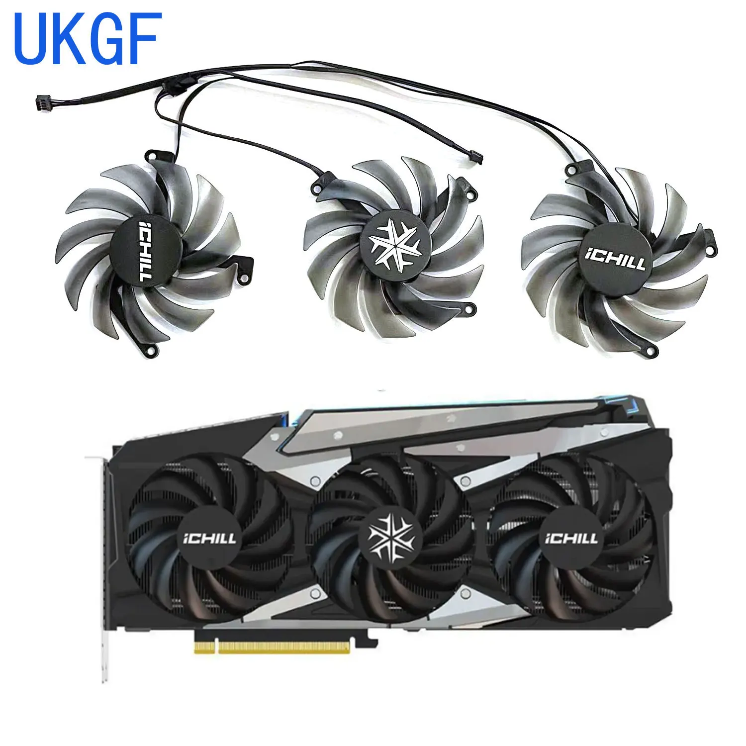 

Brand new 85MM 4PIN CF-12915S RTX3090 3080 GPU fan suitable for INNO3D RTX3070 3070Ti 3080 3080Ti 3090 ICHILL X4 OC graphicscard