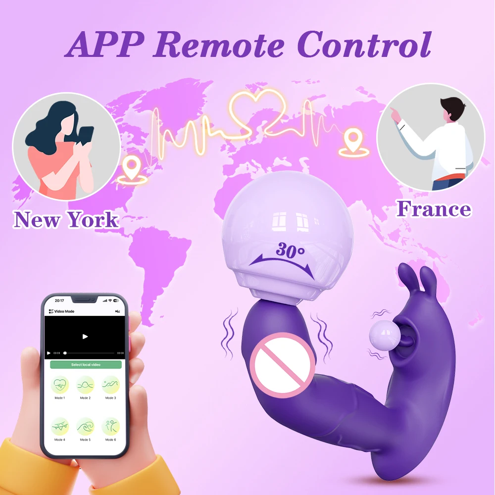 APP التحكم يمكن ارتداؤها تذبذب سراويل هزاز للنساء البظر المهبل G-بقعة محفز الإناث معدات الاستمتاع واللعبة الجنس للنساء