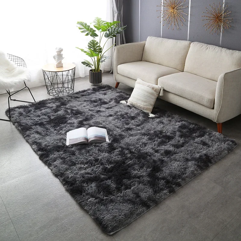 

Plush Carpet Suitable For Living Room White Soft Fluffy Carpets Bedroom Bathroom Non-slip Thicken Floor Mat Teen Room Decoration