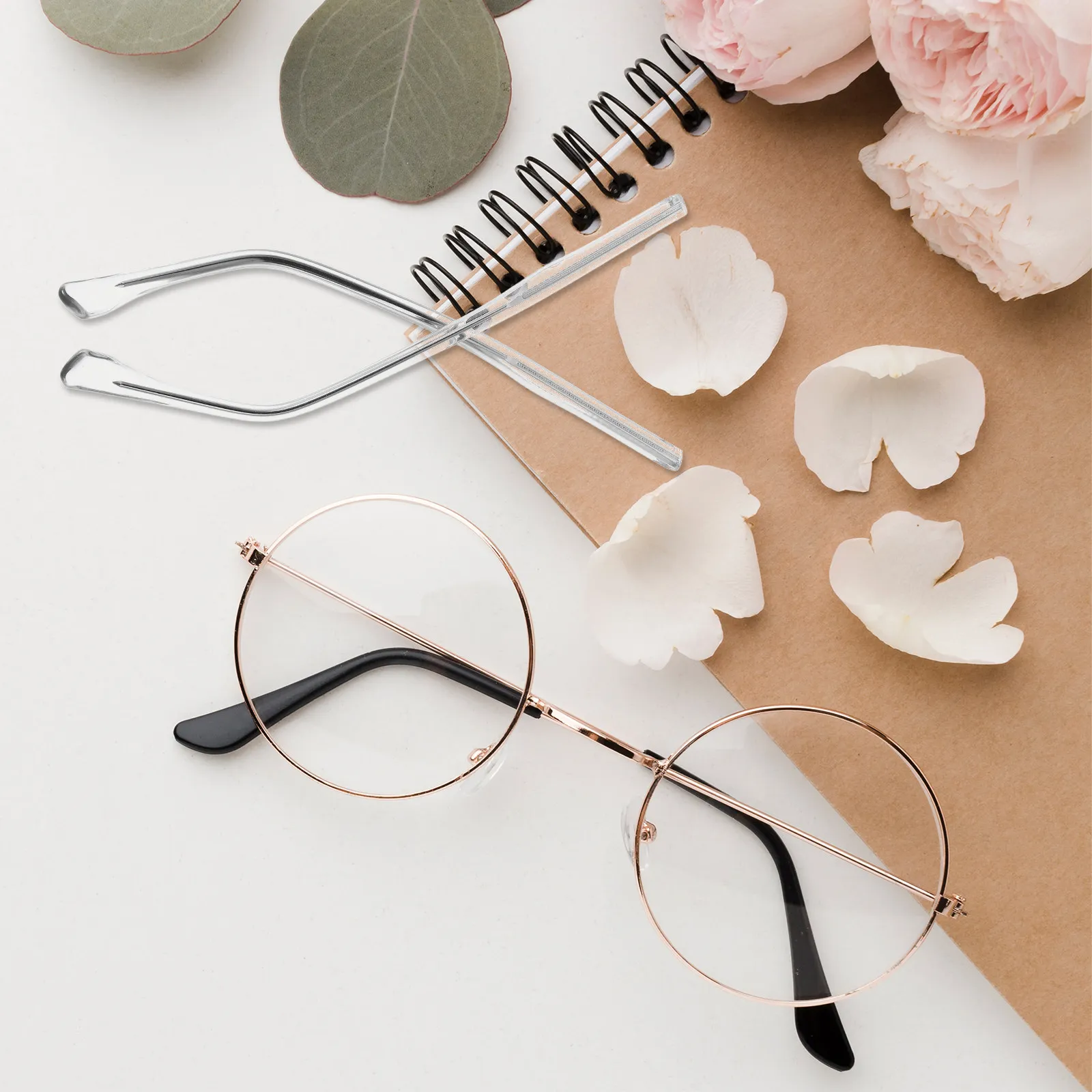1Pair Universal Eyeglass Replacement Temple Legs Easy Install Protective Lightweight Glossy Fashion Eyeglass Arms Legs