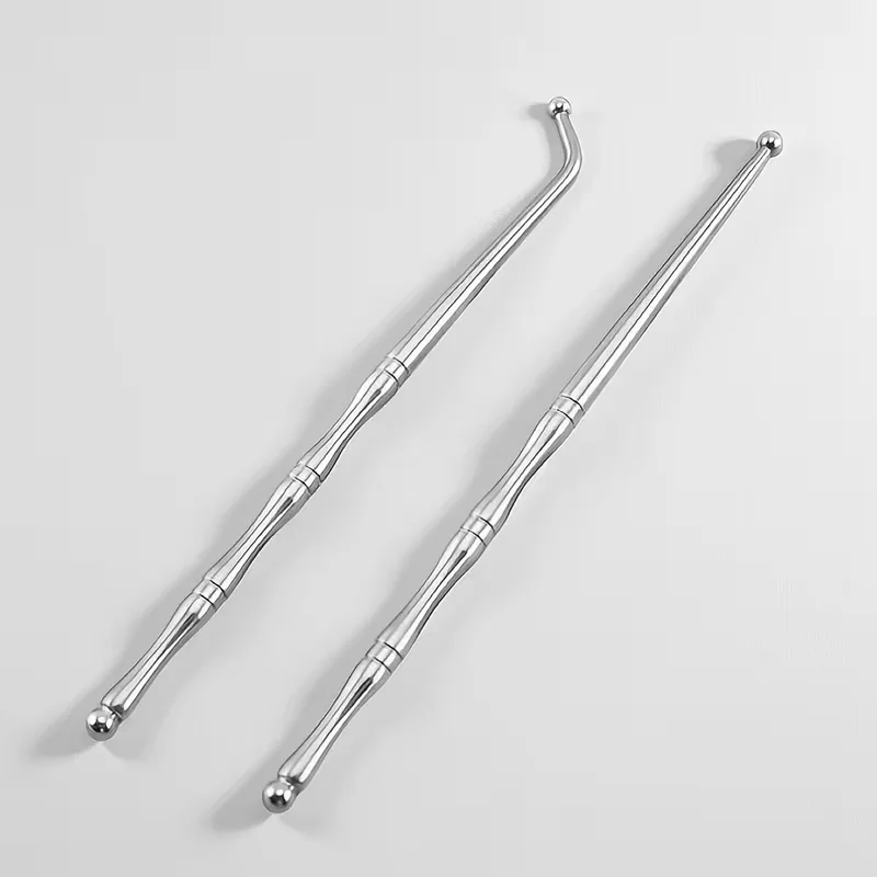 

Набор из 2-х акупунктурных ручек из нержавеющей стали, двухсторонний массажер для точечного воздействия, для глубокого расслабления тканей, для всего тела