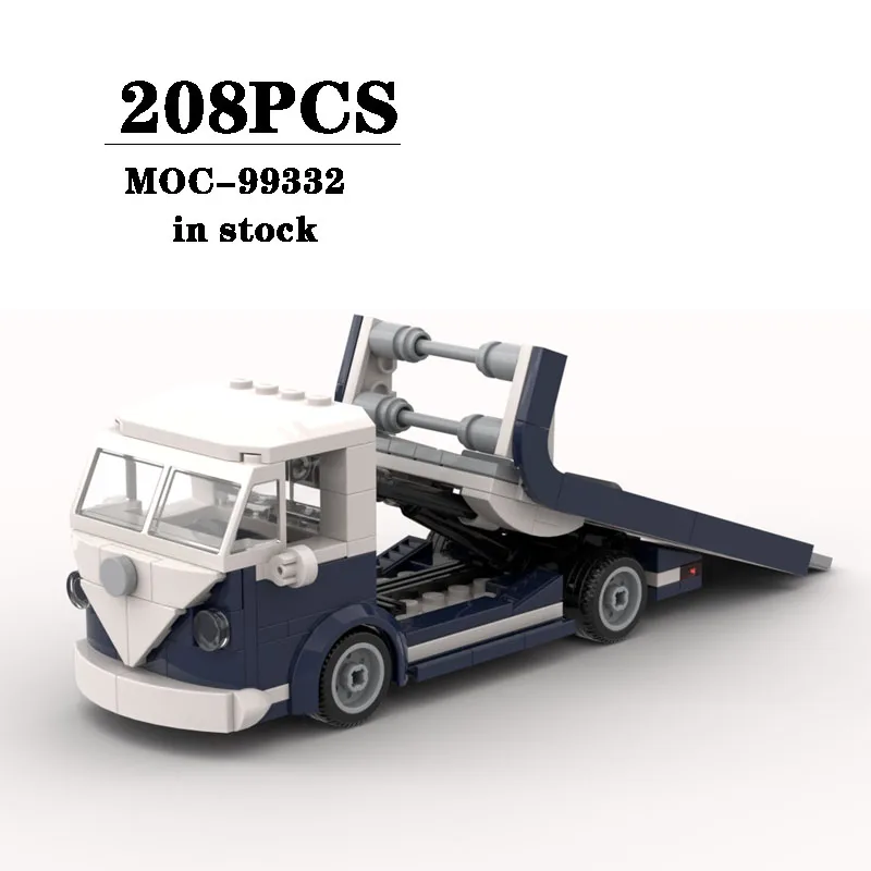 

Building Block MOC-99332 T1 Super Trailer Semi-trailer Construction Model Ornament 208PCS Children's Birthday Gift Christmas Toy