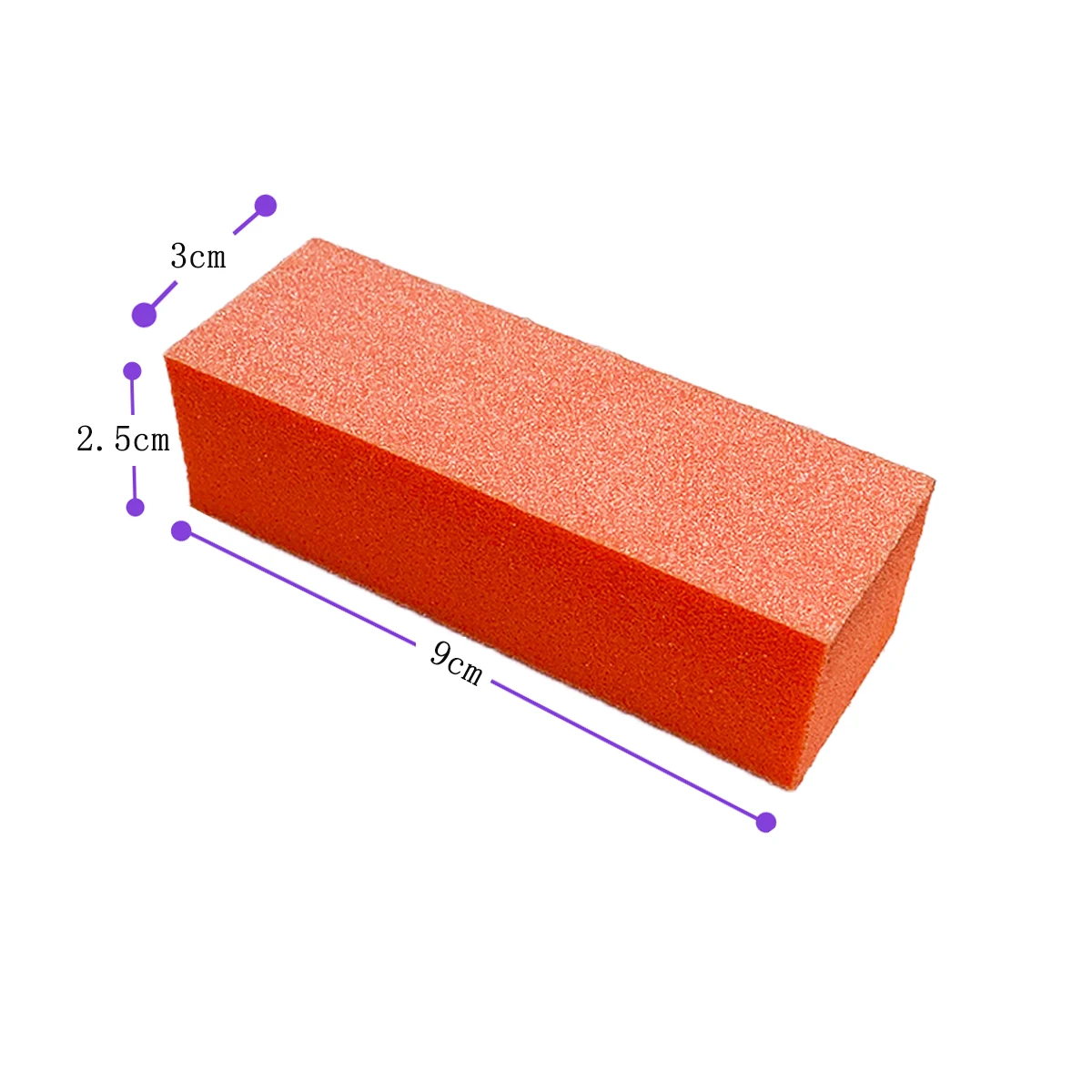 100/200/500 Stuks Groothandel Nagelbuffer Schuurtool 3-weg Spons Oranje Polijstblok Vijlen 80/80/100 Grit
