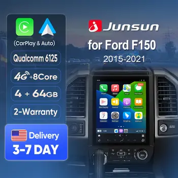 Junsun 12.1吋特斯拉螢幕CarPlay安卓車用收音機,適用於2016-2021年式福特F150,智慧系統DSP RDS BT車用收音機 12 最佳銷售 CarPlay Junsun - №3