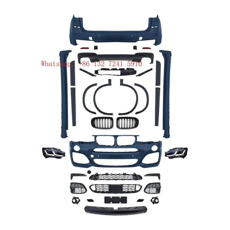 Suitable for upgrading older X3 models to newer models, early-stage F25 upgrades, and 2014 MT front and rear bumper body kits.