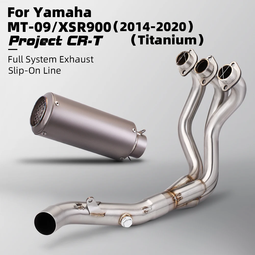 

Motorcycle Exhaust System Escape Slip On 51mm Titanium alloy Exhaust muffler For Yamaha Mt09 Fz09 Xsr900 2014-2020