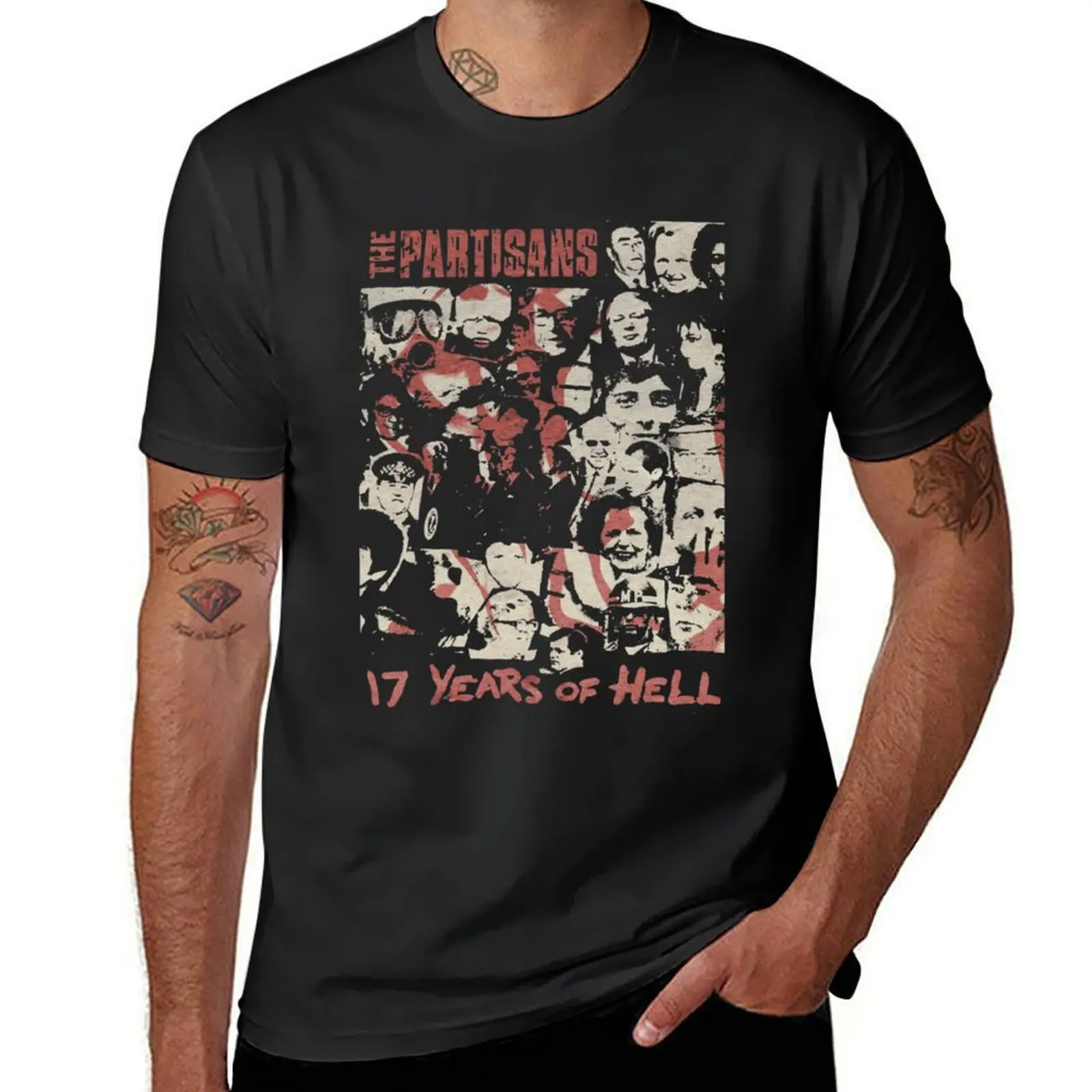 

Partisans - 17 Years of Hell T-Shirt plus sizes vintage sports fans mens graphic t-shirts anime