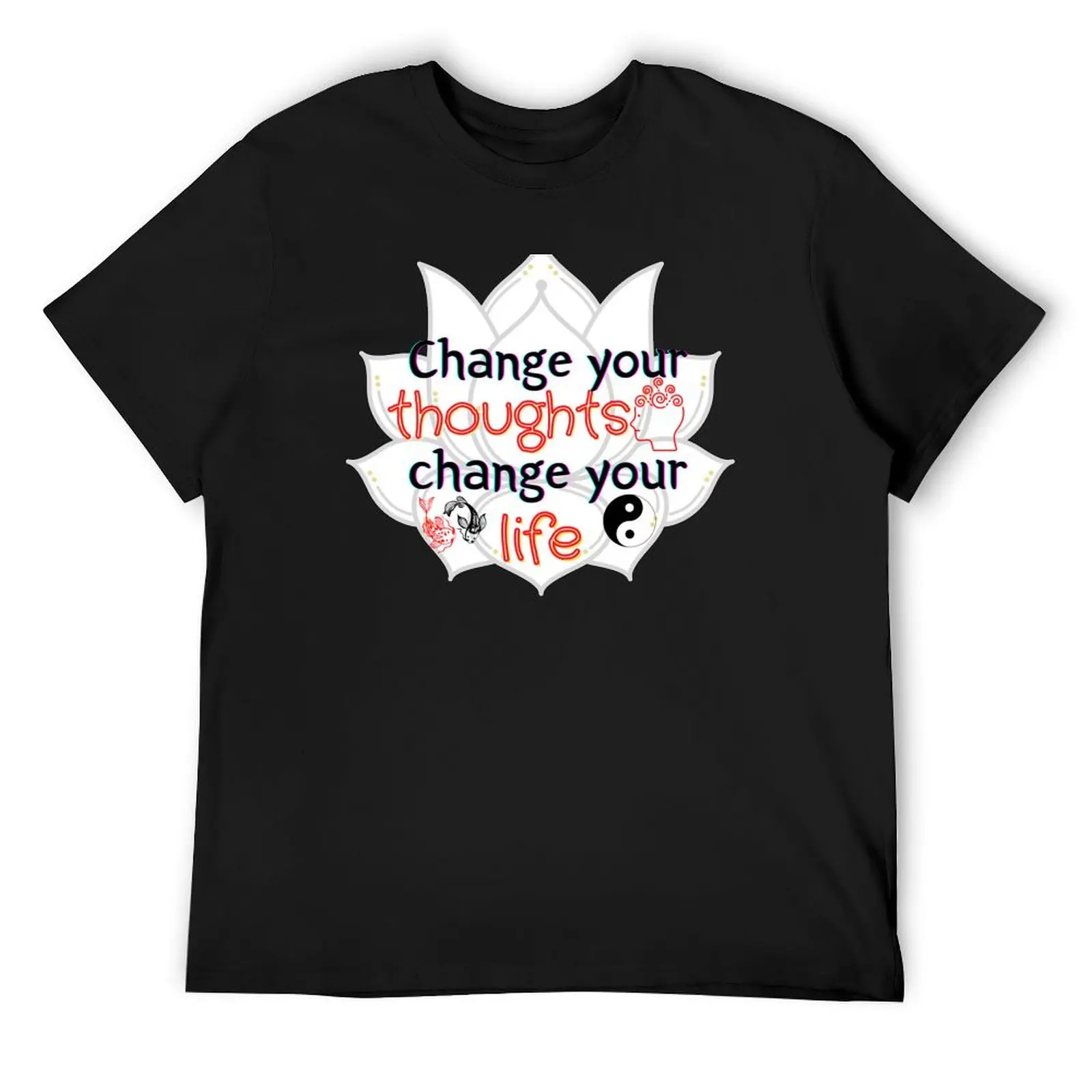 

Change Your Thoughts Change Your Life T-Shirt oversized graphic tee customs Aesthetic clothing shirts men graphic