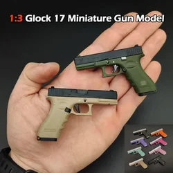 NEW 1:3 Fidget Toy Glock 17 Keychain Mini Metal Glock G17 Keychain Pistol Portable Shell Ejection Assemble Disassemble