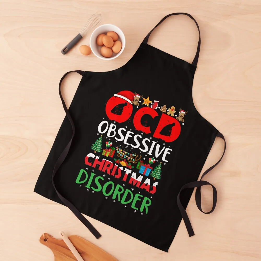 

OCD Obsessive Christmas Disorder Blue Hoodie Funny Gifts, short-Sleeve Unisex T-Shirt, Love Xmas Decorating, Holidays Ugly Apron