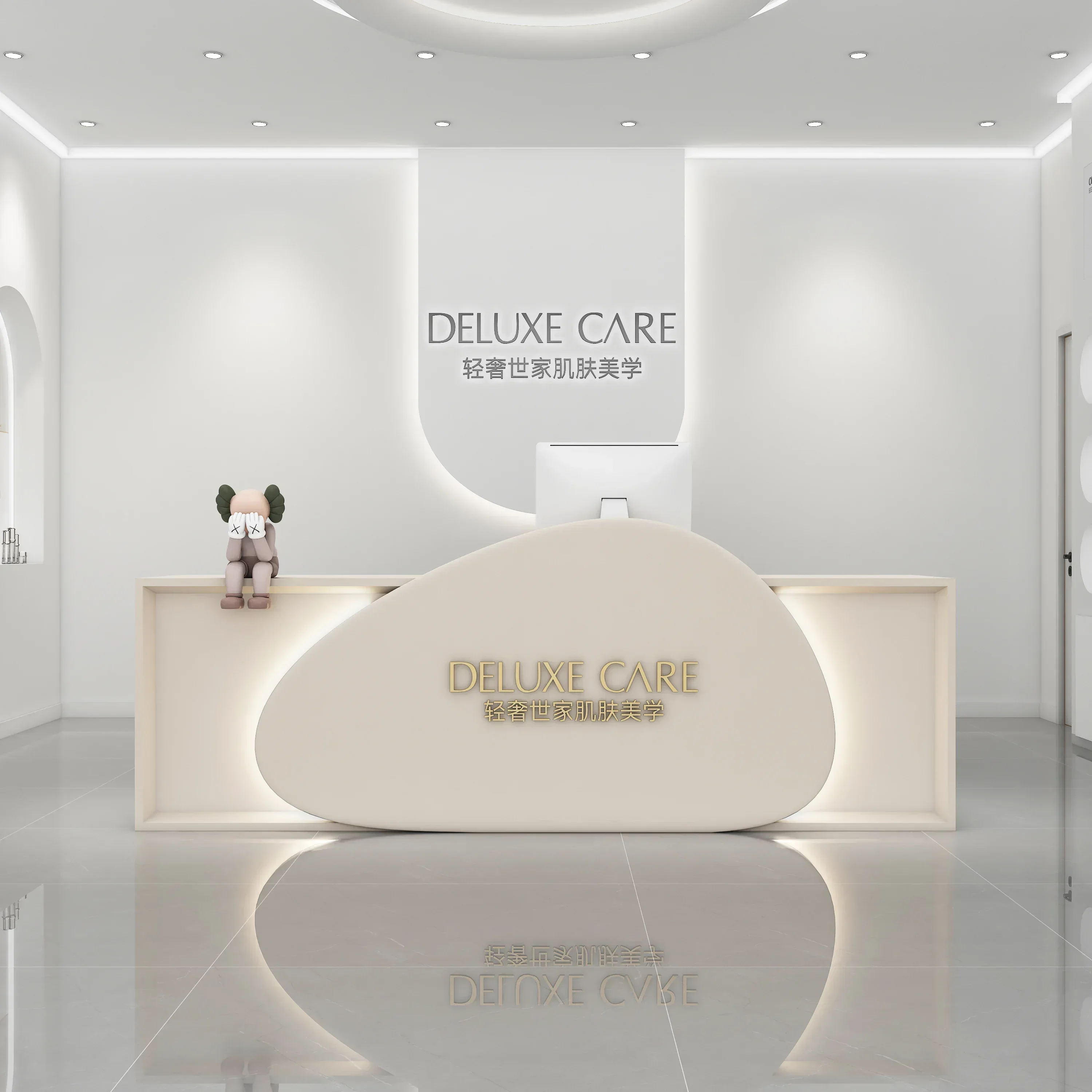 Beauty salon cashier bar counter company front desk reception desk modern light luxury simple clothing store counter