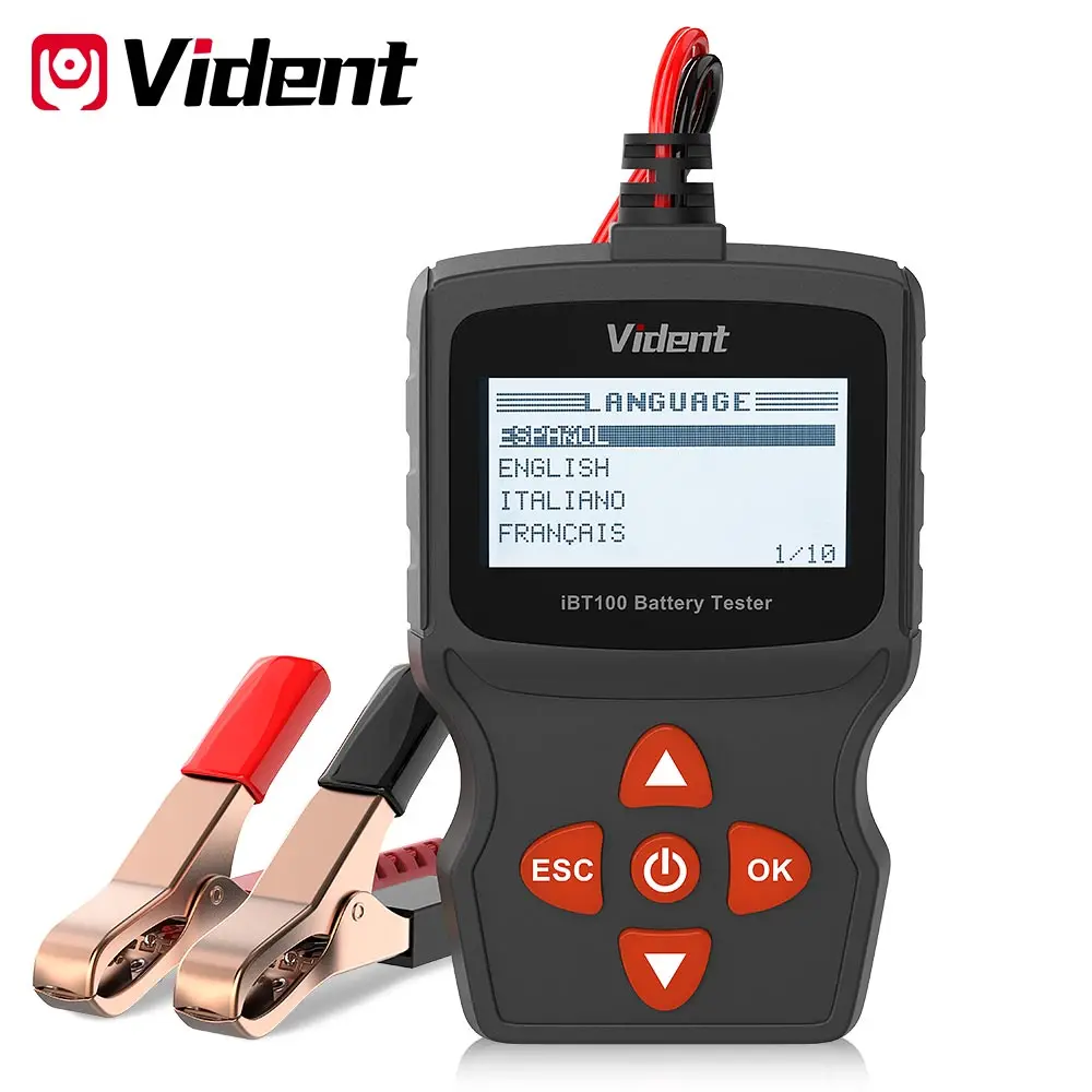 Battery tester 12v Passenger Car Battery Analyzer 100-1100CCA Automotive Car Battery Tester Vident iBT100