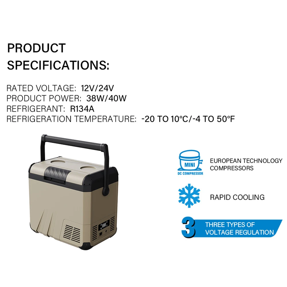 التيار المتناوب/تيار مستمر 18L صندوق تبريد OEM لسيارة RV جرار شاحنة ثلاجة 35 واط ثلاجة ثلاجة محمولة #3