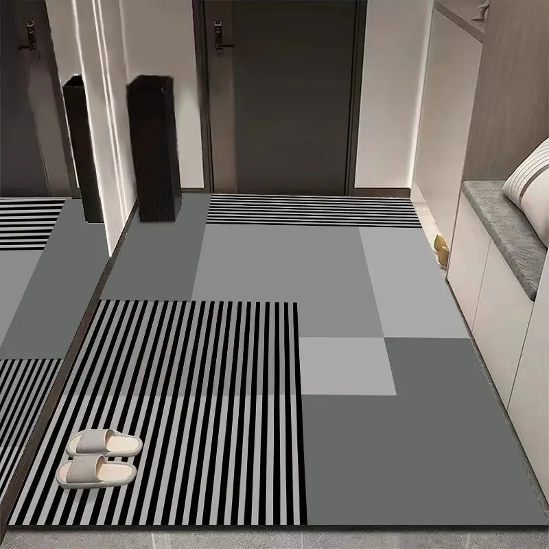 VIKAMA Velvet Carpet Kitchen Floor Mat Anti-Slip, Water-Absorbing Oil-Proof Quick-Drying Bathroom And Toilet Crystal Home Decor