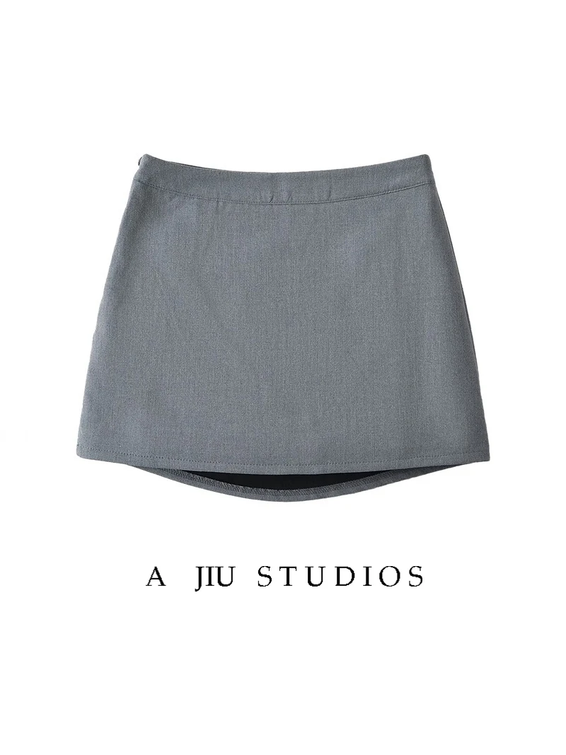 

High Waist ort Front Long Ba Skirt Women's Street Sle Anti-Light Suit f Body Skirt Slimming for Young Women 8-24