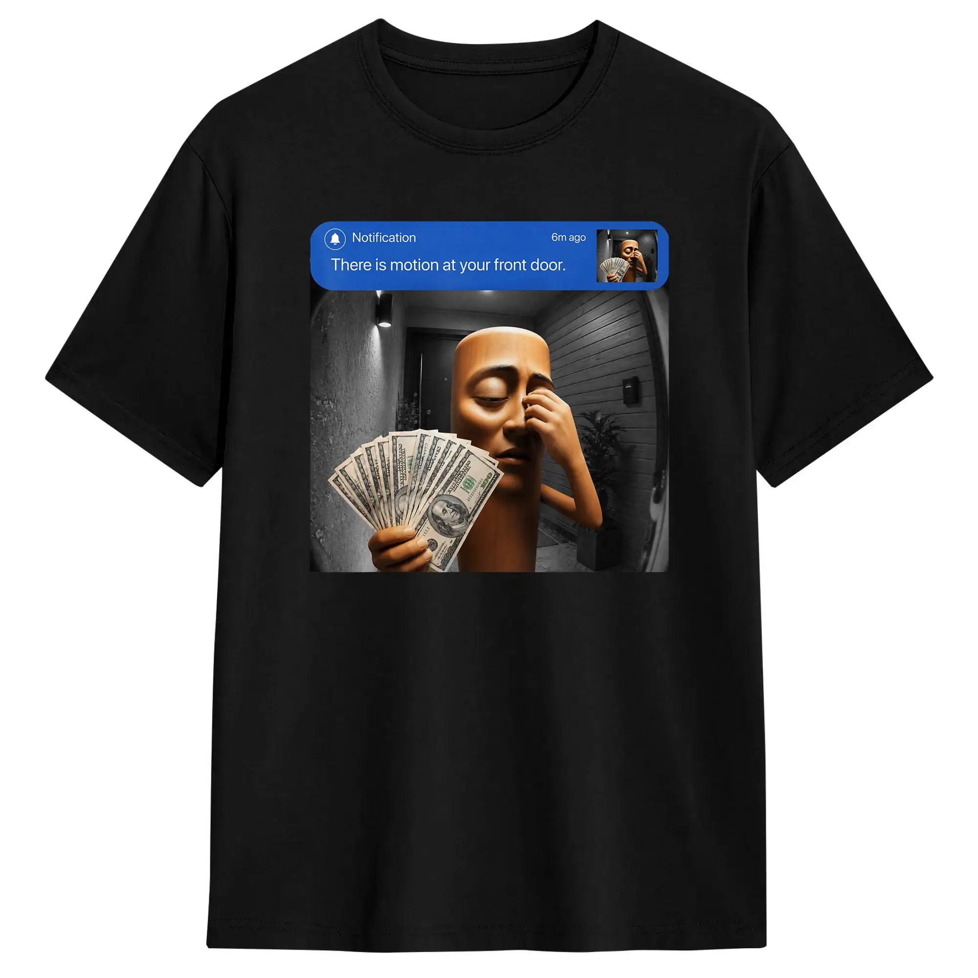 Men T-Shirts There is Motion at Your Front Tung Tung Tung Sahur Money Leisure Cotton Tee Shirt Short Sleeve T Shirt O Neck Tops