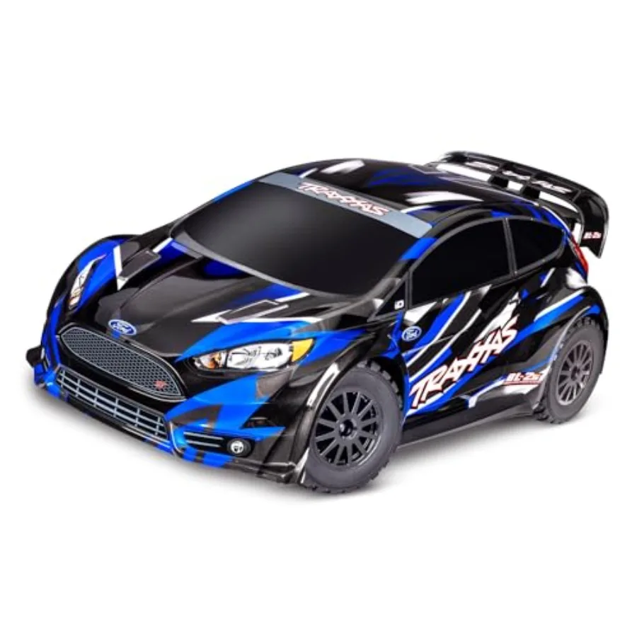 

Раллийный автомобиль Ford Fiesta ST в масштабе 1/10, 4x4, с алюминиевым шасси и красным кузовом для высокопроизводительных внедорожных гонок