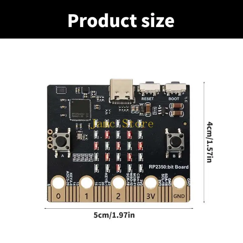 LX0B Advanced RP2350bit Development Board Featuring Programmable Button and LED Art