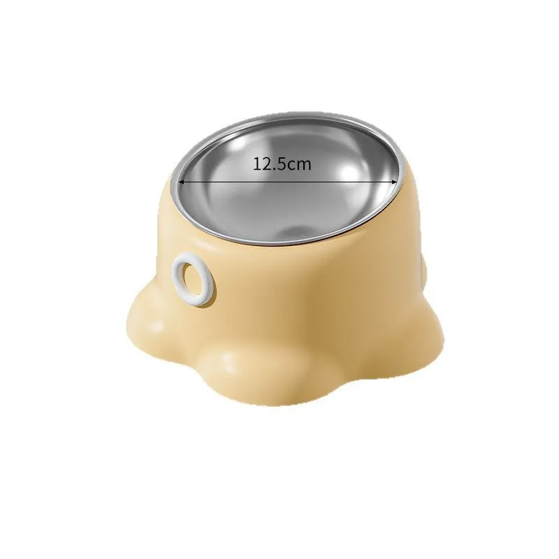 Tazón de acero inoxidable pulpo antideslizante para perros y gatos