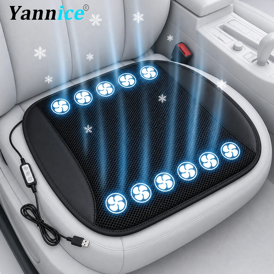 Office Chair Cushion - Car Cooling Seat Cushion USB Powered