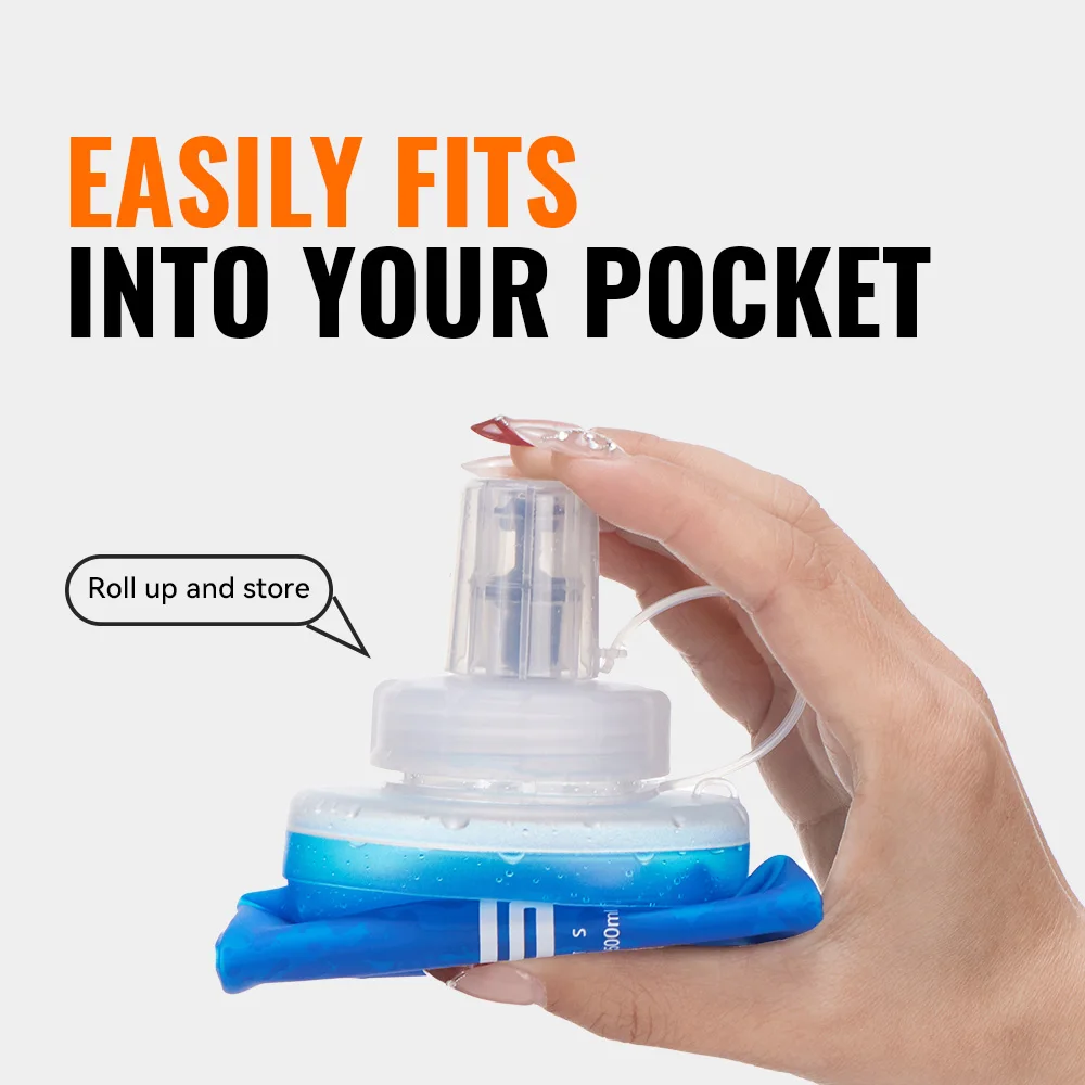 WRELS Water Filter Bottle Collapsible Soft Water Bottle With Filter Squeeze Dual Filtered Water Bottle Outdoor view 5