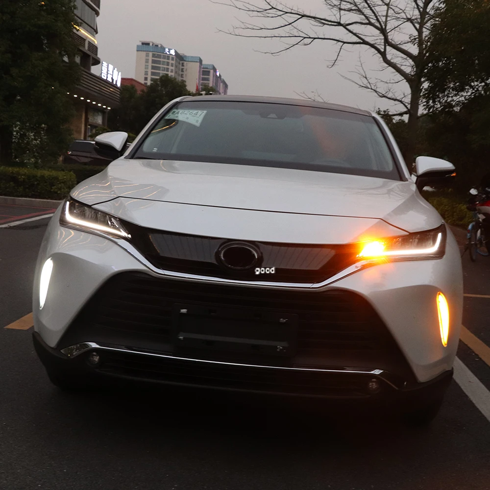 For Toyota Harrier Venza 2021-2025 Front Bumper Fog Light Upgrade to LED Daytime Running Lights, Plug-and-Play Tool Accessories