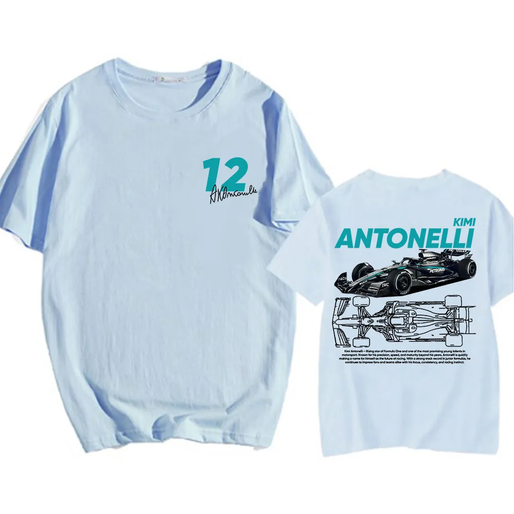 Racing Driver Kimi No.12 Antonelli Tshirts Unisex Streetwear Cotton O-neck Men/Women T-shirt Fashion Design Graphic Merch Teese - view 6