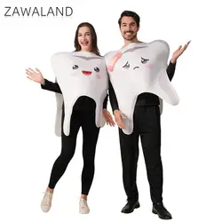 Zawaland 남녀공용 치아 파티 코스튬, 카니발 변장 의류, 재미있는 커플 쇼 의상, 스폰지 축제 점프수트, 세트당 2 개