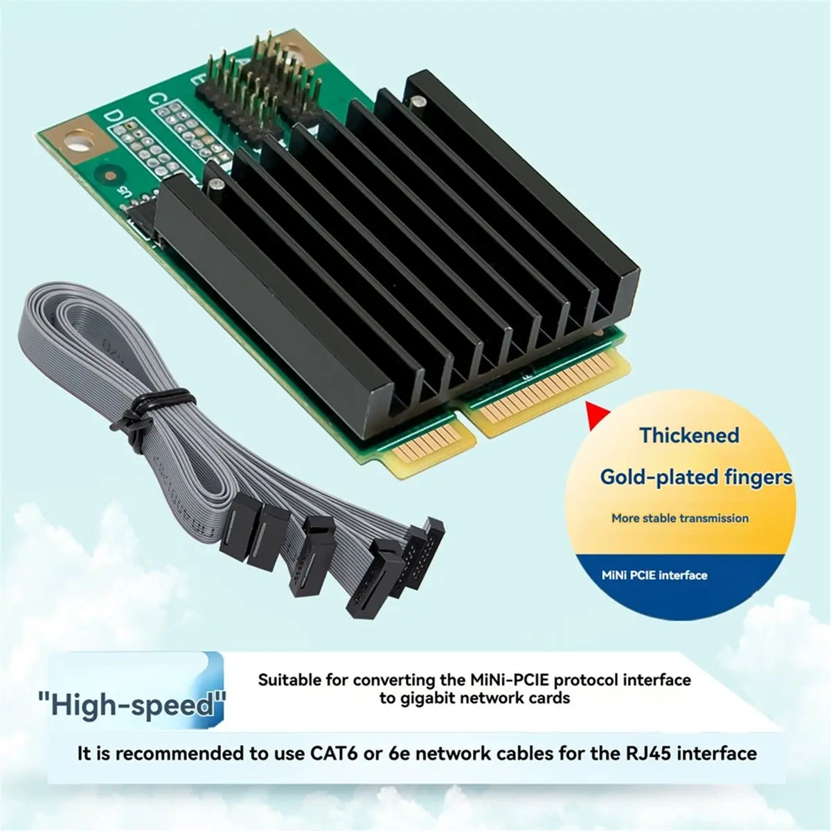 PCI-E Vision Acquisition Card RJ45 Gigabit Ethernet Card RS232 Serial Port Server I350T2 for Win10/11 Linux Desktop PC