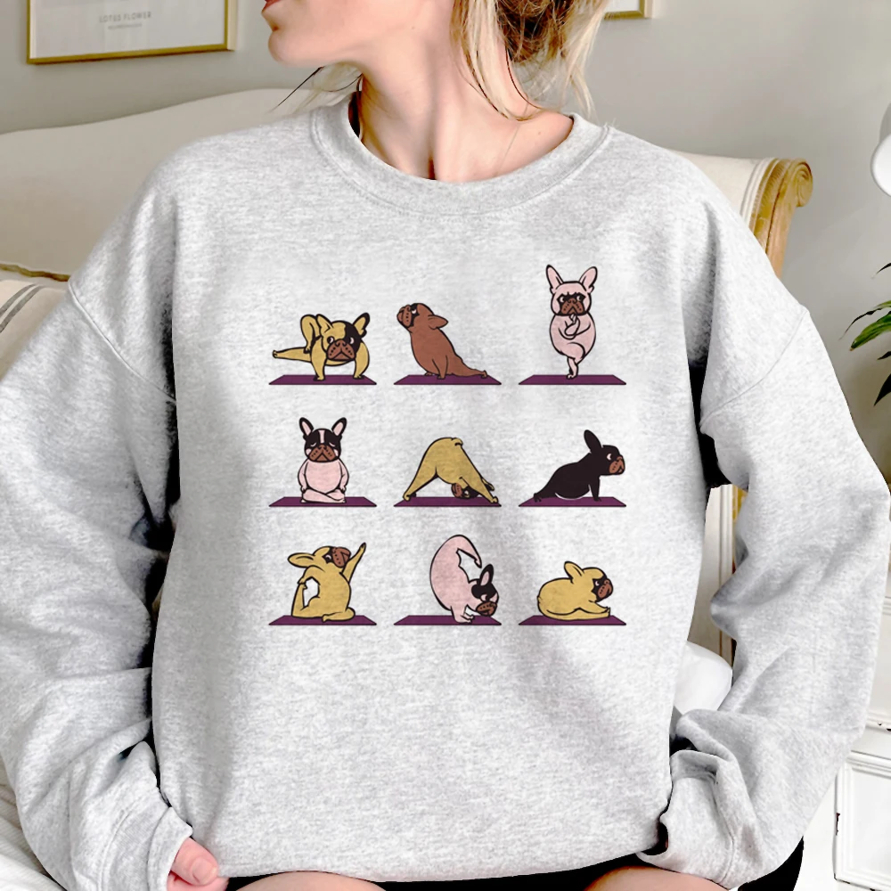 Sweat-Shirt à Capuche pour Femme, Style Bouledogue Français, Streetwear Gothique Kawaii, Vêtements d'Hiver, Chemises de Protection Graphiques