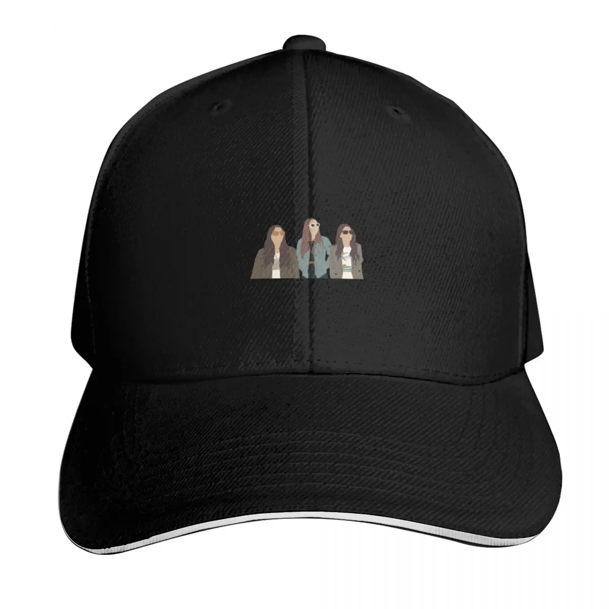 haim Sticke Baseball Cap Contrast Two Tone Brim Snapback Flat Bill Strapback Dad Hat