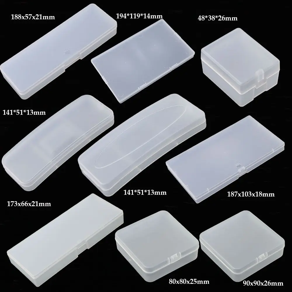 Square Plastic Transparent Storage Box Jewelry Beads Container Box Small Items Sundries Organizer CaseFishing Tools Accessories