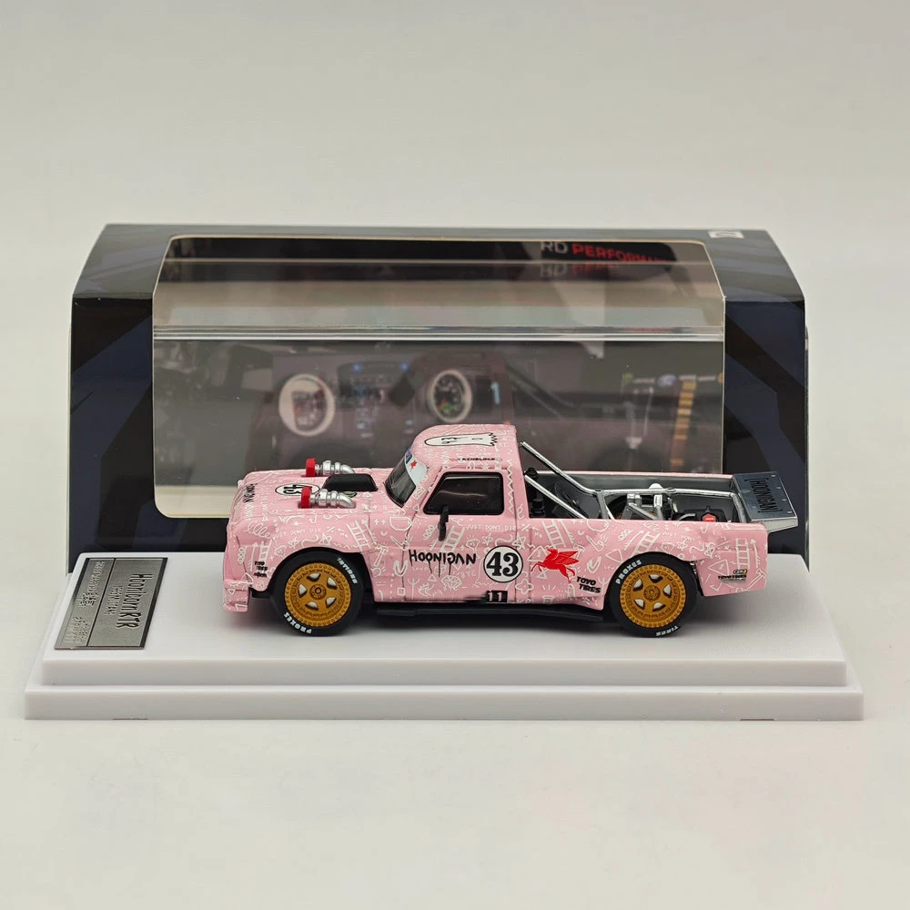 SW 1:64 1965 Mustang RTR F150 Pickup Sports Diecast Models Car Limited Collection Auto Toys Gift Pink