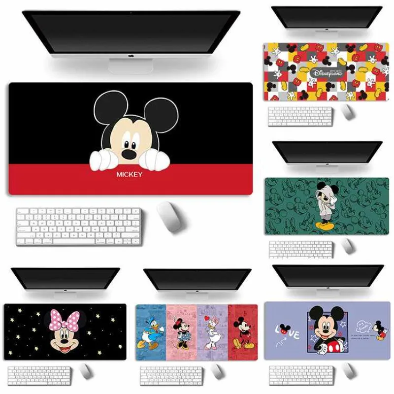 

Mickey & Minnie Mouse Pad Cartonn Anime Large Gamer Keyboard Mouse Pads for Laptop Computer Non-slip Durable Desktop Pads