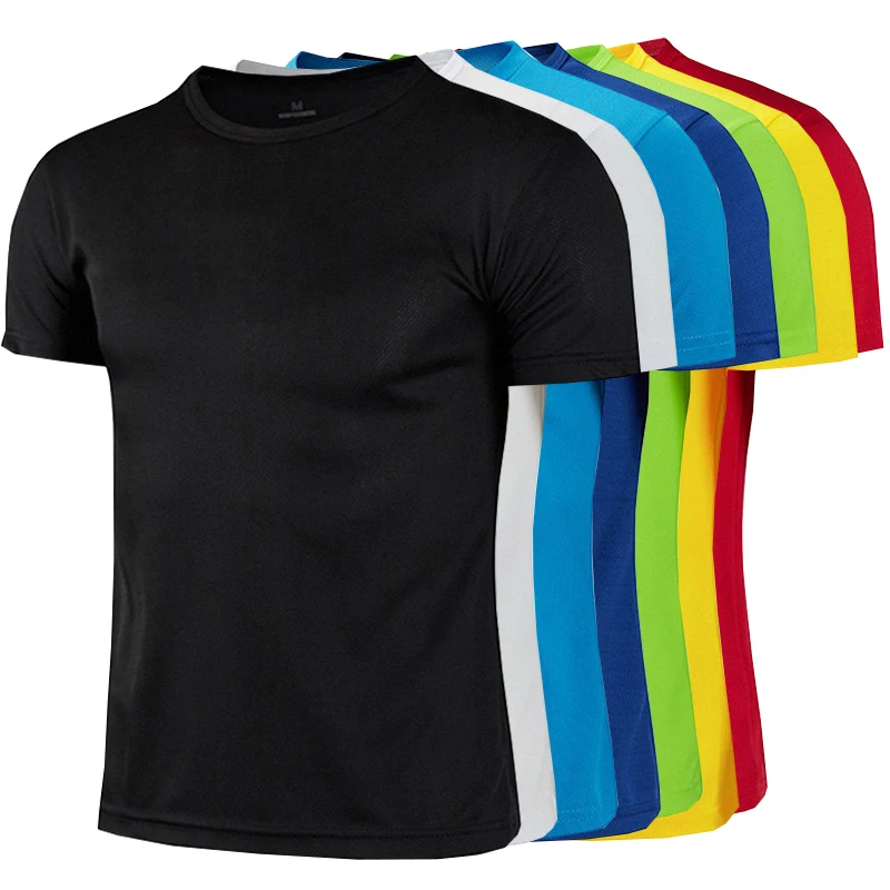 Maillot de sport à séchage rapide pour homme, t-shirt de course, de football, de jogging, de fitness, 1 pièce