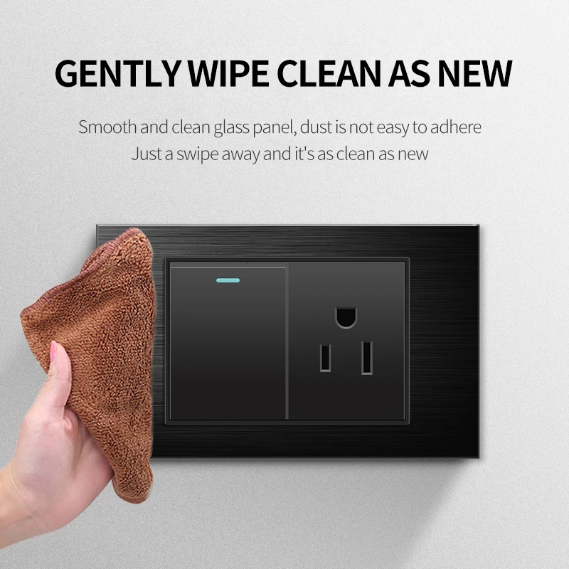 PSSRISEUS Thailand Universal L06 Wall Socket 5V 2.1A USB Type-c Fast Charger Power socket Light Switch TV TEL Computer socket