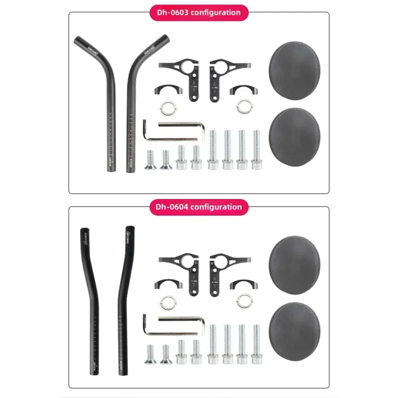 Manubrio per bici da strada di montagna diviso in lega di alluminio stile TT Design confortevole per il ciclismo a lunga distanza